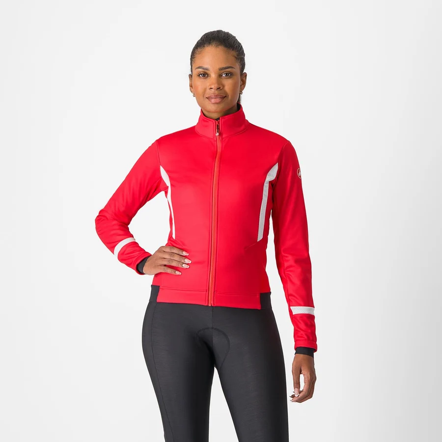 Castelli Dinamica 2 Dame Sykkeljakke Light Black/ White Reflex