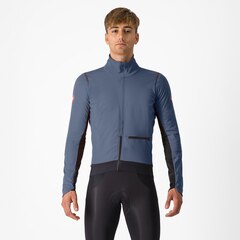 Castelli Alpha Doppio RoS Sykkeljakke Twilight Blue/Silver Reflex, Str. XL