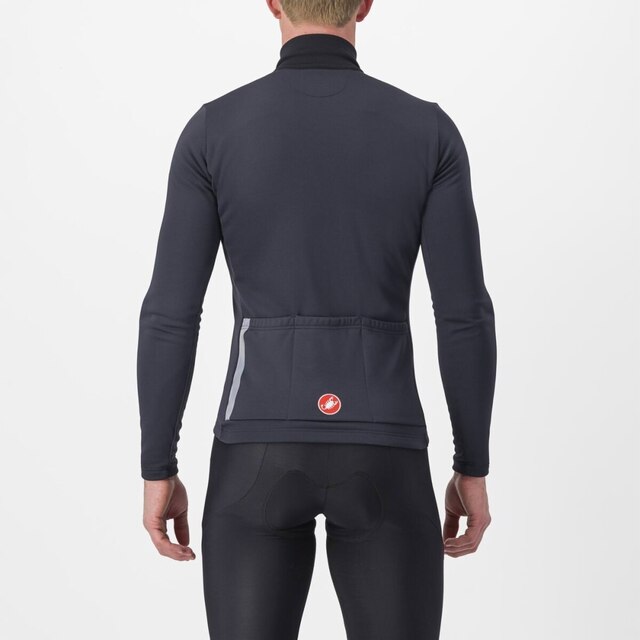 Castelli Entrata Thermal Sykkeltrøye Belgian Blue/Silver Gray, Str. S 