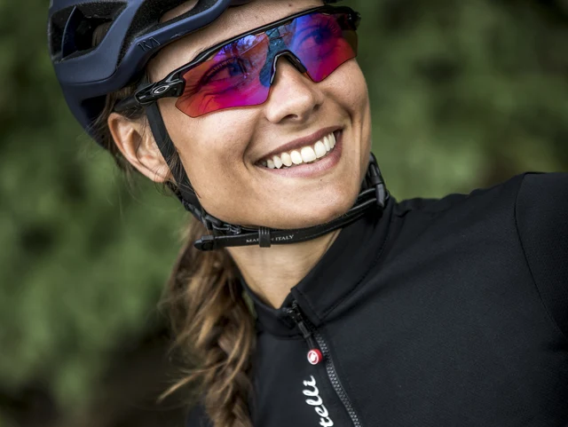 Castelli Anima 2 FZ Dame Sykkeltrøye Stål/Blå, Str. L 