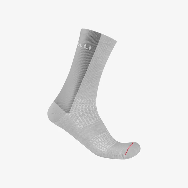 Castelli CST Logo 18 Sokker Silver Gray/Dark Gray, Str. XXL 