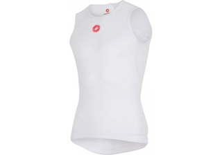 Castelli Pro Issue Sleeveless Undertrøye Hvit, For 15 - 25 grader, Atletisk kutt