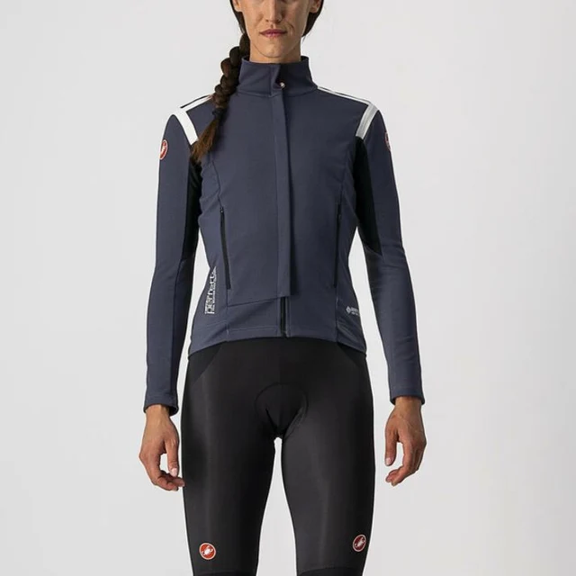 Castelli Perfetto RoS LS Dam Jacka Dark Steel Blue, Str. M 