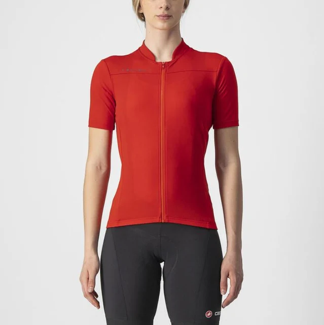 Castelli Anima 3 Dame Sykkeltrøye Rød, Str. L 