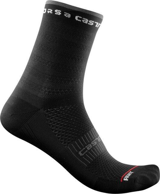 Castelli Rosso Corsa 11 Dame Sokker Black, Str. S/M 