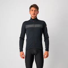 Castelli Raddoppia 3 Cykeljacka Light Black/Reflex, Str. L