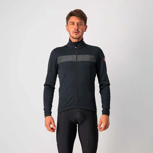 Castelli Raddoppia 3 Cykeljacka Light Black/Reflex, Str. L 