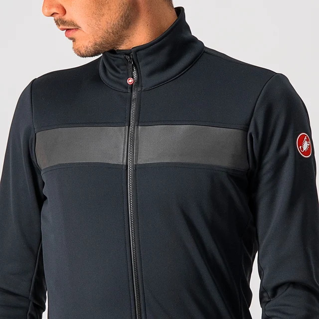 Castelli Raddoppia 3 Cykeljacka Light Black/Reflex, Str. L 