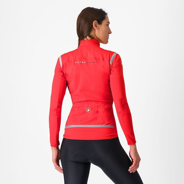 Castelli Perfetto RoS 2 Dame Sykkeljakke Hibiscus Red, Str. L 