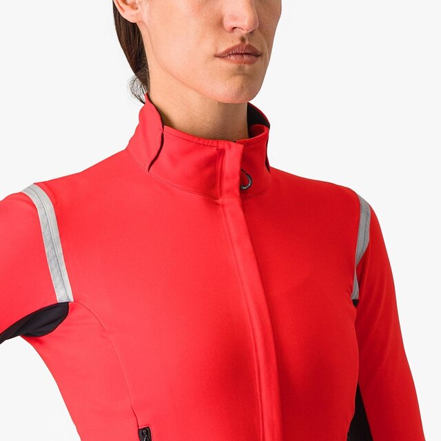 Castelli Perfetto RoS 2 Dame Sykkeljakke Hibiscus Red, Str. L 