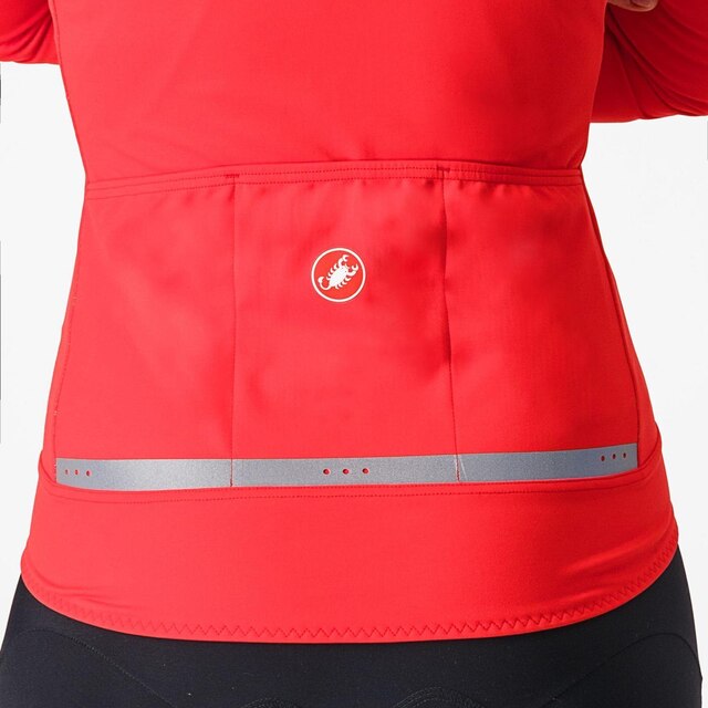 Castelli Perfetto RoS 2 Dame Sykkeljakke Hibiscus Red, Str. L 