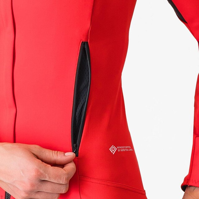 Castelli Perfetto RoS 2 Dame Sykkeljakke Hibiscus Red, Str. L 