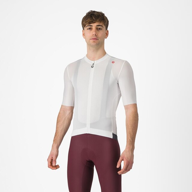 Castelli Espresso Kort Cykeltröja Ivory/Drak Grey, Str. S 