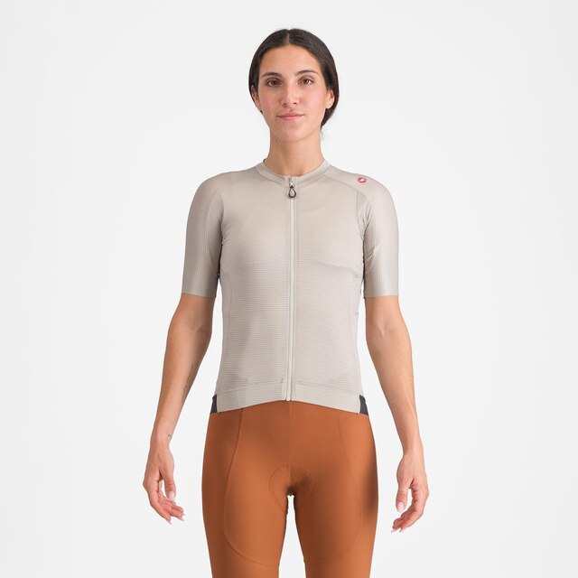 Castelli Espresso Kort Dame Sykkeltrøye Silver Moon/Dark Grey, Str. L 