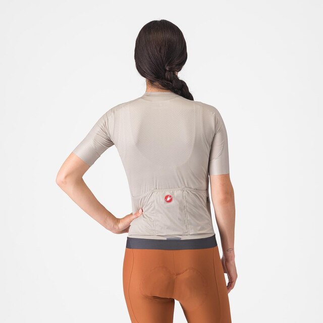 Castelli Espresso Kort Dame Sykkeltrøye Silver Moon/Dark Grey, Str. L 