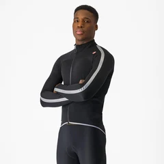 Castelli Ultra Rain Cape Regnjakke Black/Silver reflex, Str. XXL