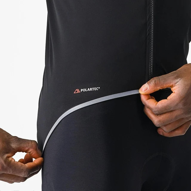 Castelli Ultra Rain Cape Regnjakke Black/Silver reflex, Str. XXL 