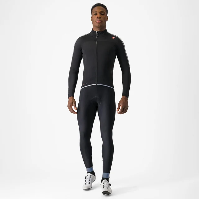 Castelli Ultra Rain Cape Regnjakke Black/Silver reflex, Str. XXL 