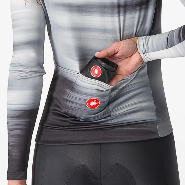 Castelli Squall Shell Dame Sykkeljakke Light Black/Silver Gray, Str. S 