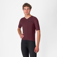 Castelli Premio Evo Kort Sykkeltrøye Deep Bordeaux, Str. S