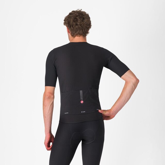 Castelli Premio Evo Kort Sykkeltrøye Light Black/Black, Str. S 