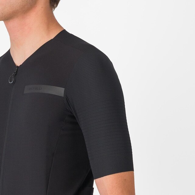 Castelli Premio Evo Kort Sykkeltrøye Light Black/Black, Str. M 