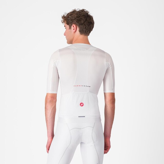 Castelli Aero Race 8S Kort Sykkeltrøye White, Str. XL 