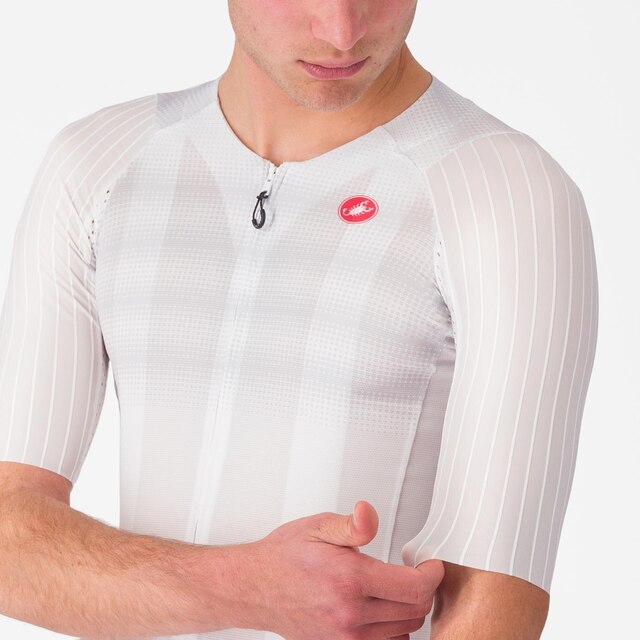 Castelli Aero Race 8S Kort Sykkeltrøye White, Str. XL 