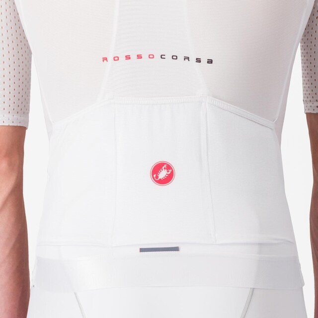 Castelli Aero Race 8S Kort Sykkeltrøye White, Str. XL 