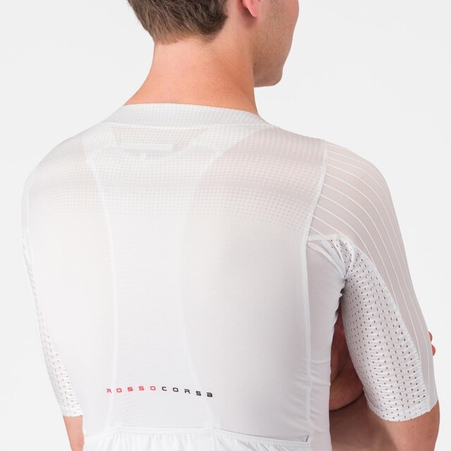 Castelli Aero Race 8S Kort Sykkeltrøye White, Str. XL 