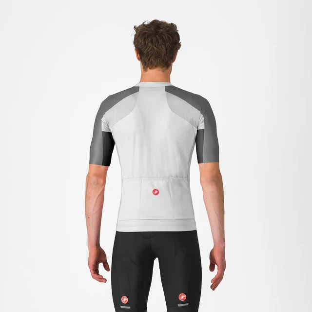 Castelli Entrata 6 Kort Sykkeltrøye Ivory/Smokey Gray, Str. L 