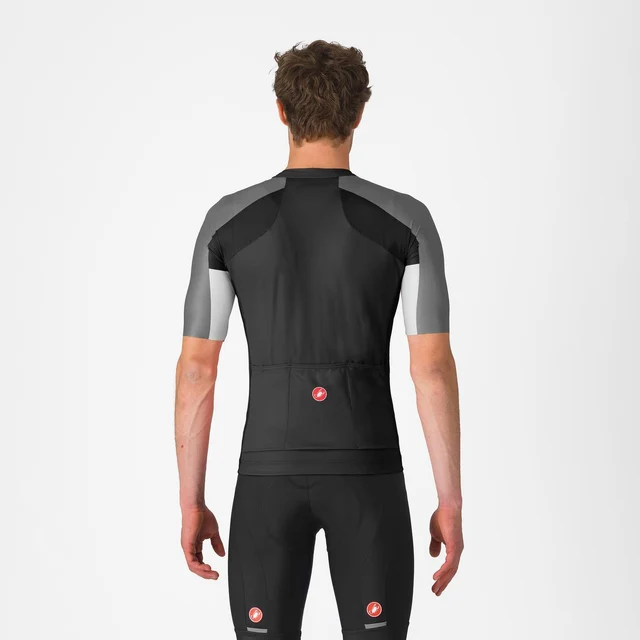 Castelli Entrata 6 Kort Sykkeltrøye Light Black/Dark Gray, Str. L 