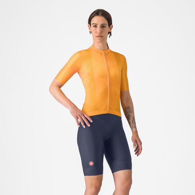 Castelli Prima 2 DT Dam Cykelshorts Twilight Blue/Hibiscus, Str. XS 