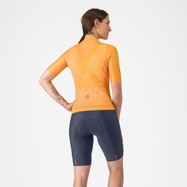 Castelli Prima 2 DT Dame Sykkelshorts Twilight Blue/Hibiscus, Str. XL 