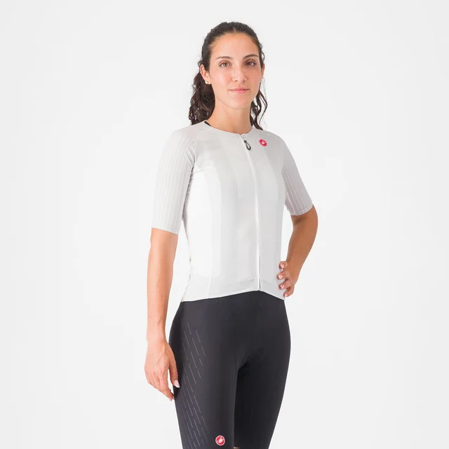 Castelli Aero PRO 8S Kort W Sykkeltrøye Silver Gray, Str. M 