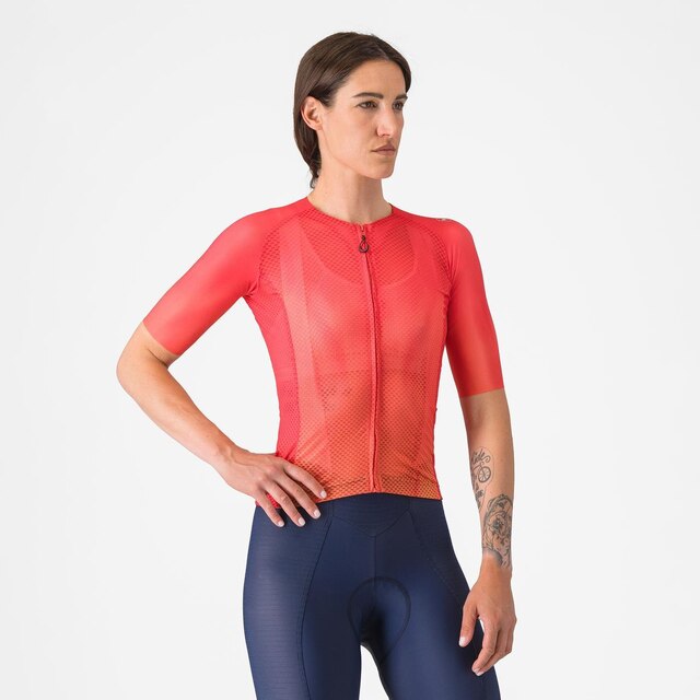 Castelli Climber's A/C Dame Sykkeltrøye Hibiscus, Str. XS 