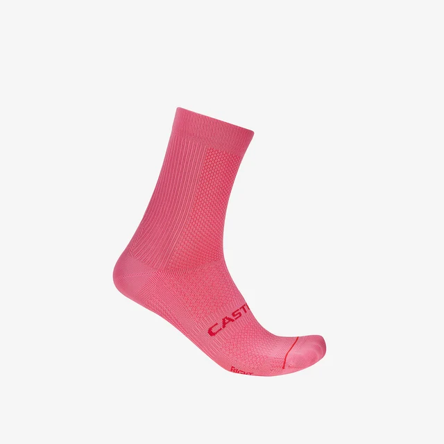 Castelli Espresso 12 Dame Sokker Rosa Giro, Str. L/XL 