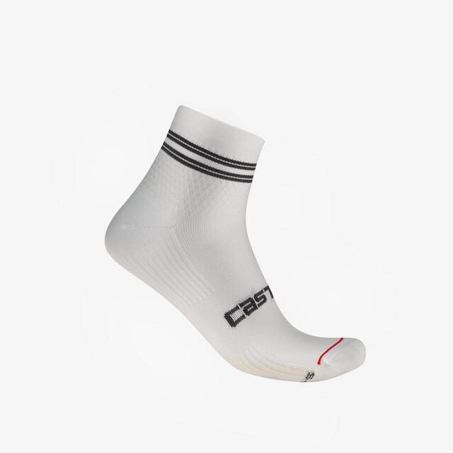 Castelli Anima 7 Dame Sokker White, Str. S/M 