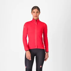 Castelli Alpha 150 Dame Sykkeljakke Hibiscus/Black, Str. S