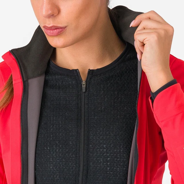 Castelli Alpha 150 Dame Sykkeljakke Hibiscus/Black, Str. S 