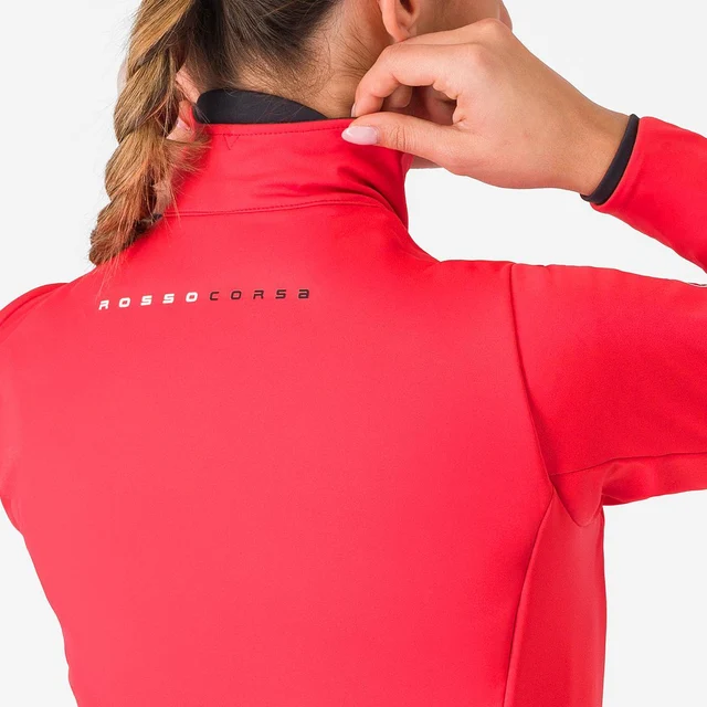 Castelli Alpha 150 Dame Sykkeljakke Hibiscus/Black, Str. S 