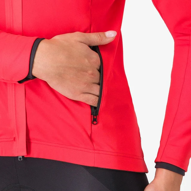 Castelli Alpha 150 Dame Sykkeljakke Hibiscus/Black, Str. S 