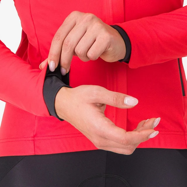 Castelli Alpha 150 Dame Sykkeljakke Hibiscus/Black, Str. S 