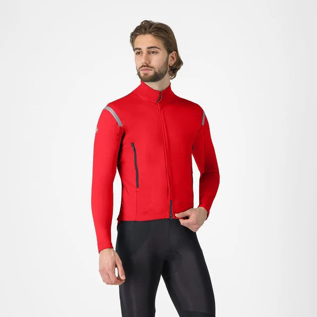 Castelli Perfetto RoS 3 Cykeljacka Rich Red/Black Reflex, Str. S 