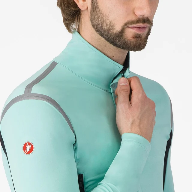 Castelli Perfetto RoS 3 Cykeljacka Pool Blue/Black Reflex, Str. L 