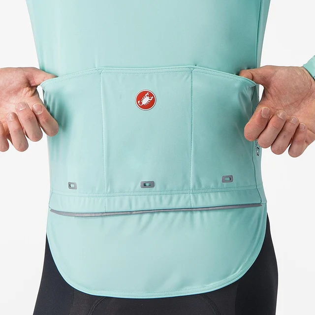 Castelli Perfetto RoS 3 Cykeljacka Pool Blue/Black Reflex, Str. L 