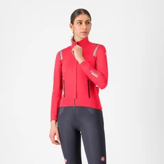 Castelli Perfetto RoS 3 Dam Cykeljacka Hibiscus/Black Reflex, Str. S