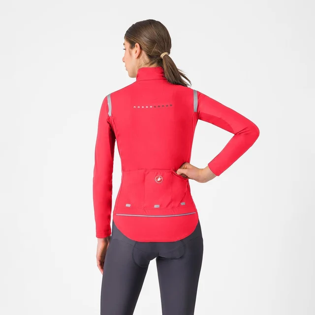 Castelli Perfetto RoS 3 Dam Cykeljacka Hibiscus/Black Reflex, Str. S 