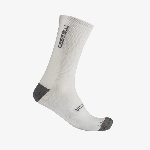 Castelli Venti Soft Merino Sokker White, Str. S/M 