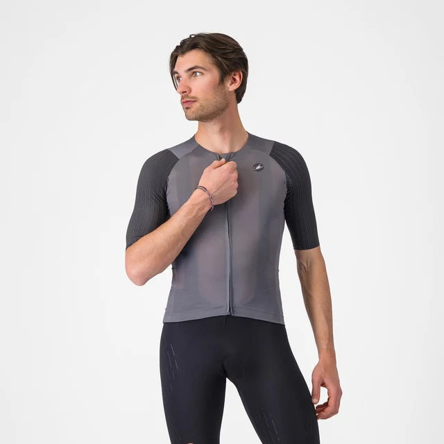 Castelli Aero Race 8S Kort Sykkeltrøye Smoky Gray, Str. M 